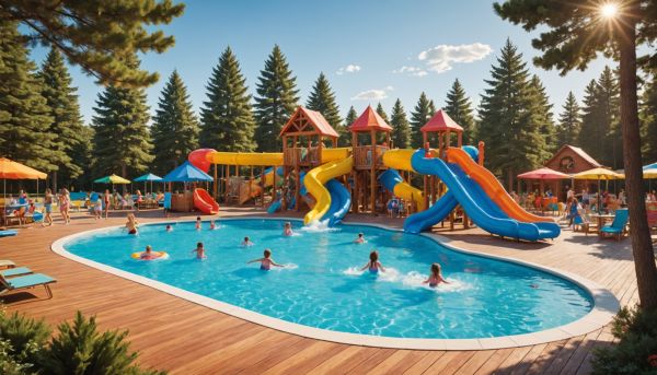 Baignade et toboggans : le paradis des campeurs