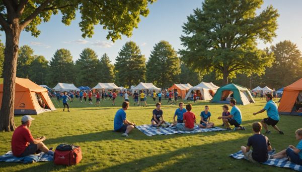 Tournois sportifs et soirées à thème au camping